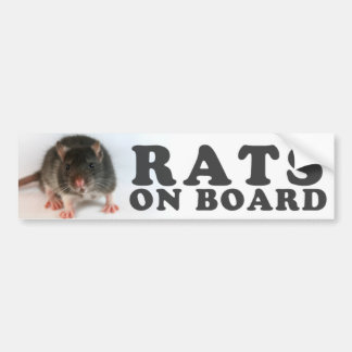 Autocollant De Voiture (Black) Rats on board