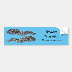 Autocollant De Voiture Black spotted moray eel cartoon