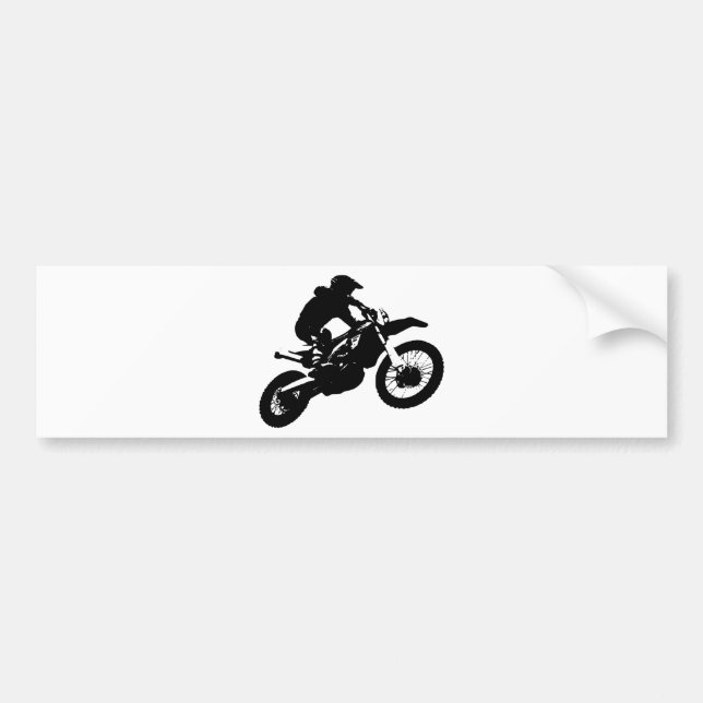 Autocollant De Voiture Black White Pop Art Motocross Motorcyle Sport (Devant)