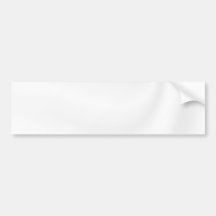 BLANC CRÉEZ VOTRE PROPRE BLANC SATIN BUMPER STICKE