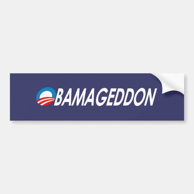 Autocollant De Voiture Blanc d'Obamageddon (Devant)