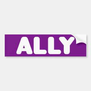 Autocollant De Voiture Blanc et pourpre droits de jour d'esprit d'allié