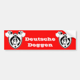 Autocollant De Voiture Blason de la dogue allemande
