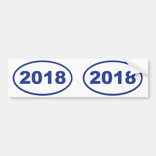 Autocollant De Voiture bleu 2018 (Devant)