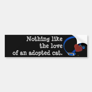 Autocollant De Voiture Bleu Coller Rouge Coeur Chat Amour