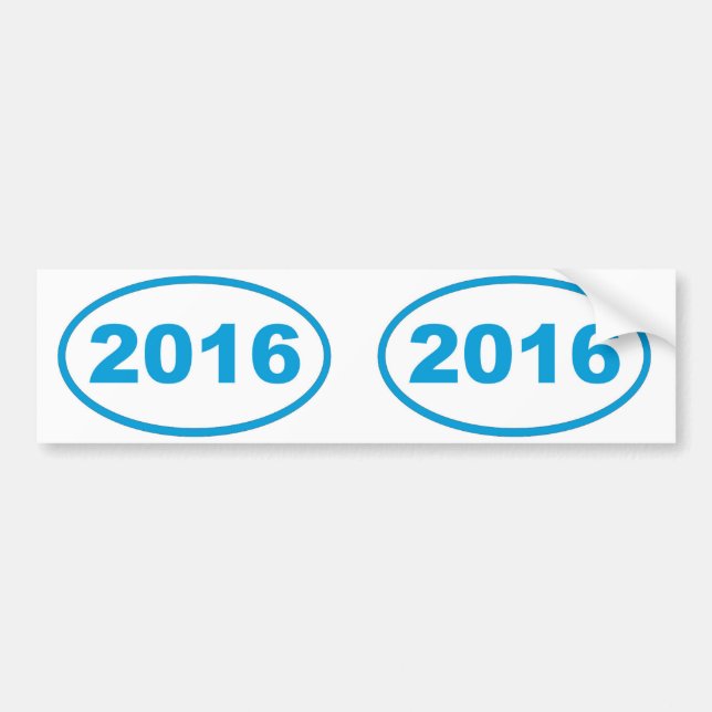 Autocollant De Voiture bleu cyan 2016 (Devant)
