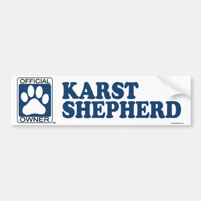 Autocollant De Voiture Bleu de berger de Karst (Devant)