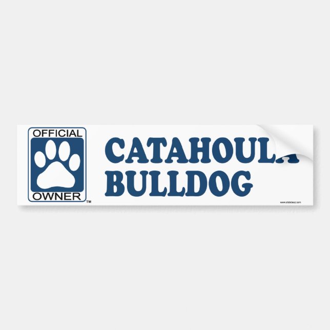 Autocollant De Voiture Bleu de bouledogue de Catahoula (Devant)