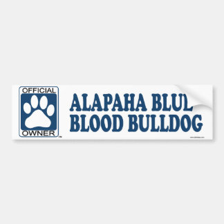 Autocollant De Voiture Bleu de bouledogue de sang bleu d'Alapaha