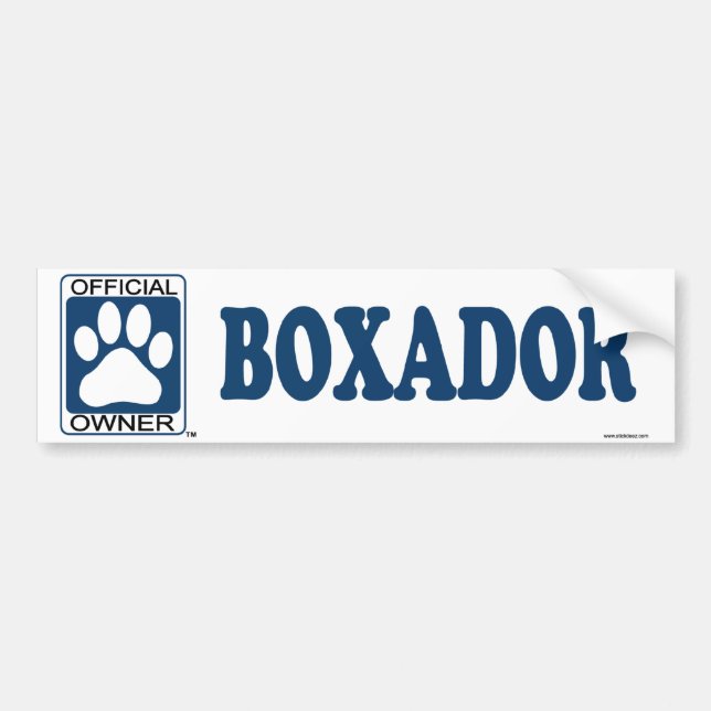 Autocollant De Voiture Bleu de Boxador (Devant)