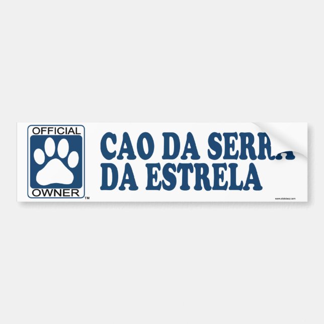 Autocollant De Voiture Bleu de cao DA Serra DA Estrela (Devant)