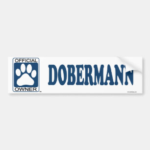 Autocollant De Voiture Bleu de Dobermann