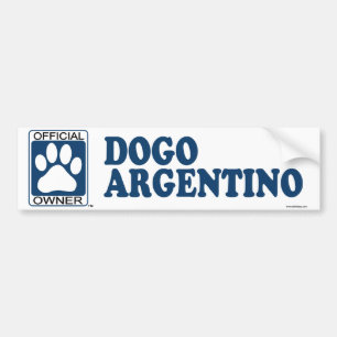 Autocollant De Voiture Bleu de Dogo Argentino