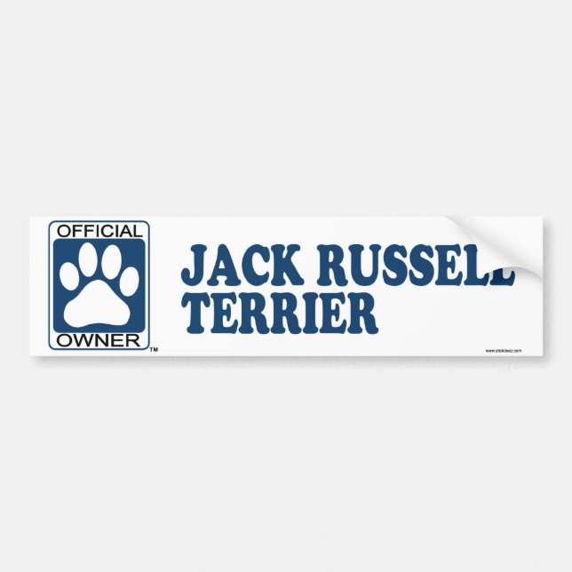 Autocollant De Voiture Bleu de Jack Russell Terrier (Devant)