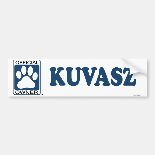 Autocollant De Voiture Bleu de Kuvasz (Devant)