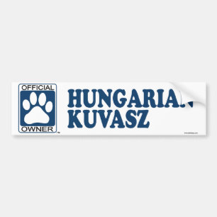 Autocollant De Voiture Bleu de Kuvasz de Hongrois