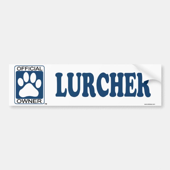 Autocollant De Voiture Bleu de Lurcher (Devant)