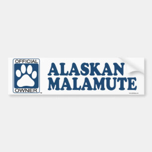 Autocollant De Voiture Bleu de Malamute d'Alaska