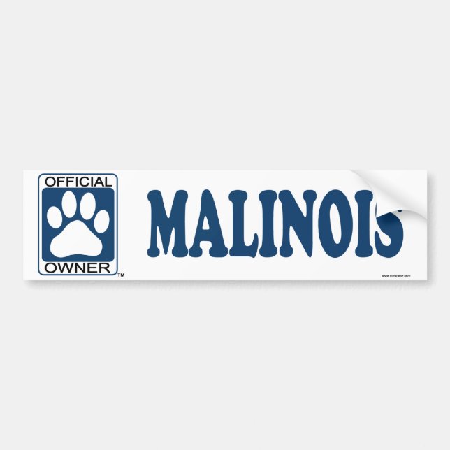 Autocollant De Voiture Bleu de Malinois (Devant)