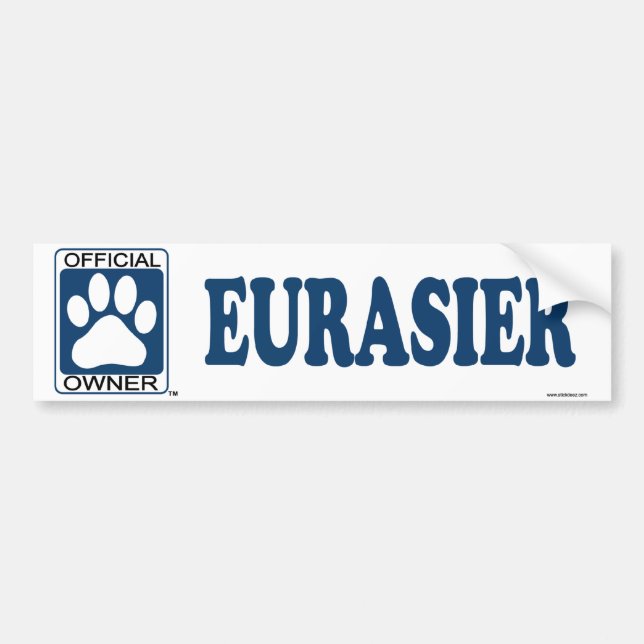 Autocollant De Voiture Bleu d'Eurasier (Devant)