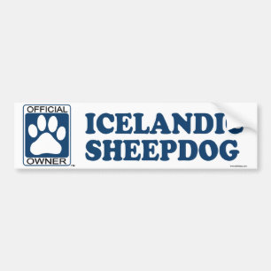 Autocollant De Voiture Bleu islandais de chien de berger