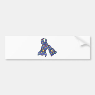 Autocollant De Voiture Bleu Puzzle Autisme Aspergers Sensibilisation Ruba