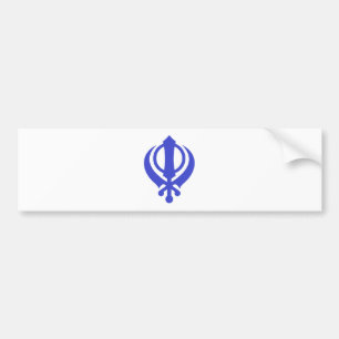 Autocollant De Voiture Bleu sikh de Khanda