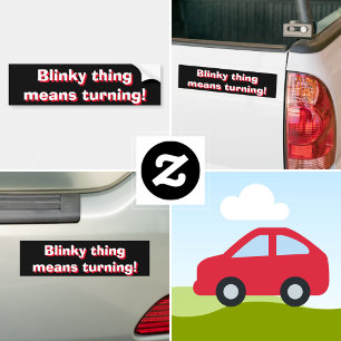 Autocollant De Voiture Blinky signifie tourner ! Texte 3d