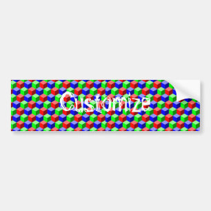 Autocollant De Voiture Blocs de construction colorés Thunder_Cove 3D