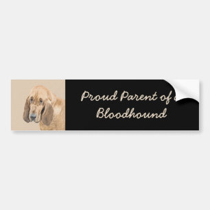 Autocollant De Voiture Bloodhound Peinture - Joli chien d'origine art
