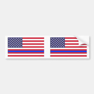 Autocollant De Voiture "BLUE LINE MINCE sur le DRAPEAU "