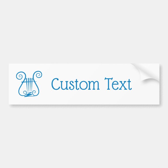 Autocollant De Voiture Blue Lyre (Devant)