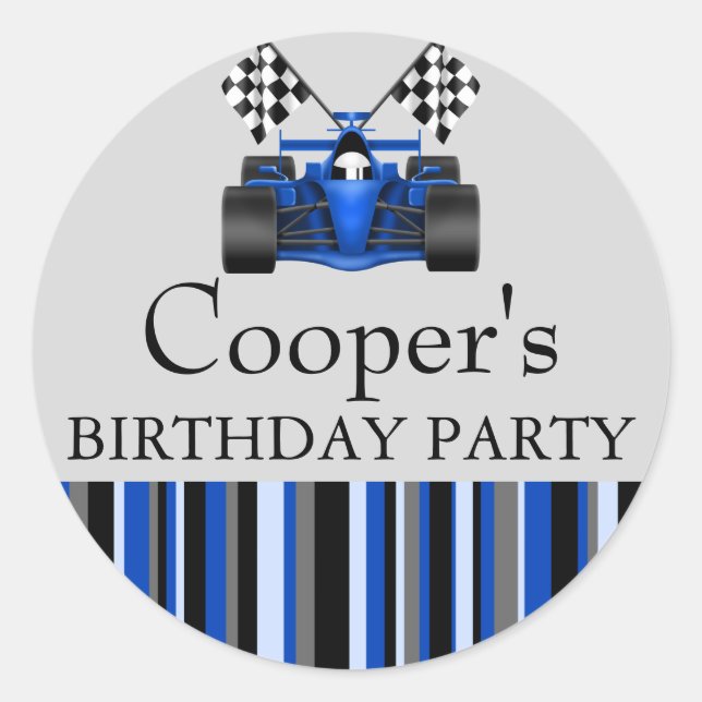 Autocollant de voiture Blue Race (Devant)