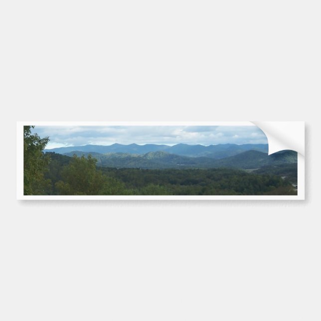 Autocollant De Voiture Blue Ridge Mountains - NC (Devant)