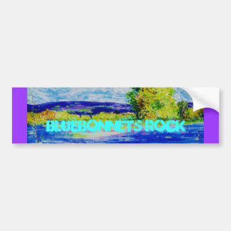 Autocollant De Voiture Bluebonnets Rock Art