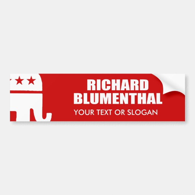 AUTOCOLLANT DE VOITURE BLUMENTHAL DE RICHARD POUR LE SÉNAT (Devant)