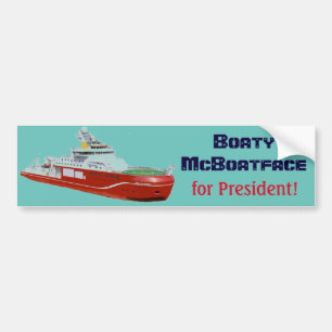 Autocollant De Voiture Boaty McBoatface pour le président !