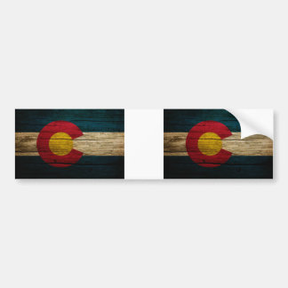 Autocollant De Voiture Bois rustique de drapeau du Colorado vieux