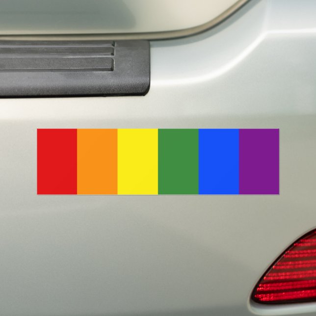 Autocollant De Voiture Bold LGBT Pride Rainbow Stripes (En voiture)