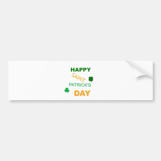 Autocollant De Voiture Bonne Saint Patrick's Day (Devant)