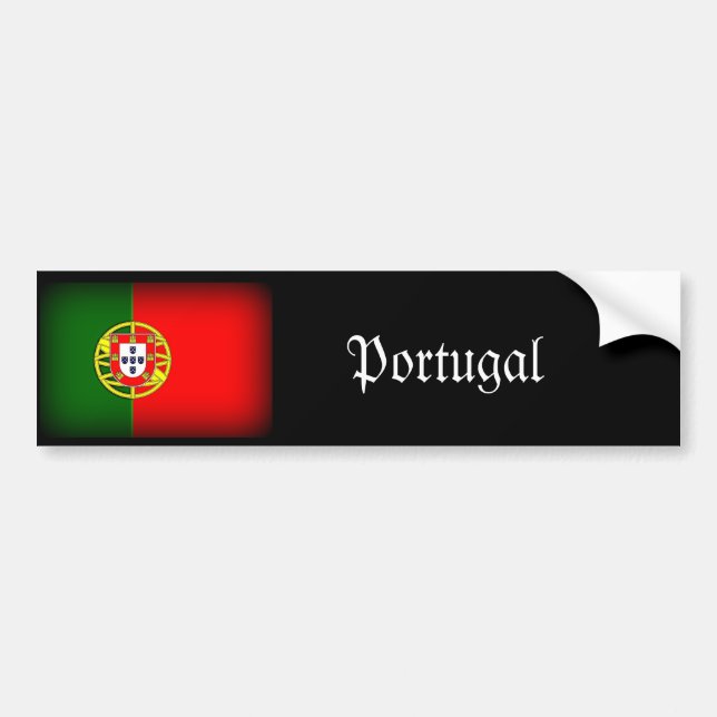 Autocollant De Voiture Bordure noire du drapeau du Portugal (Devant)