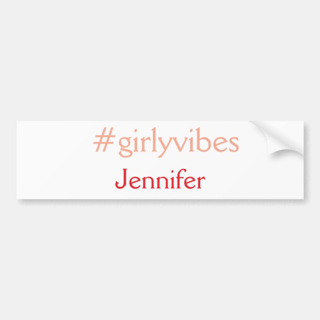 Autocollant De Voiture Bossbabe hashtag rose clair ajouter nom fille patr (Devant)