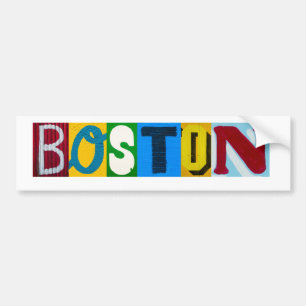Autocollant De Voiture Boston marque avec des lettres l'adhésif pour