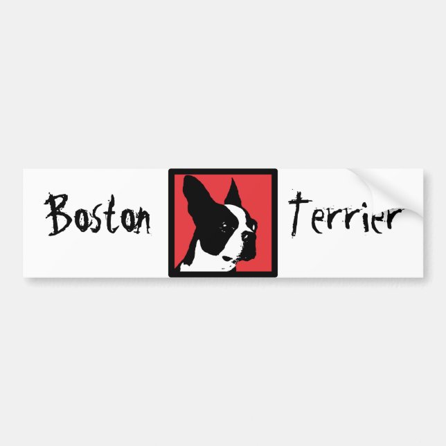 Autocollant De Voiture Boston Terrier (Devant)