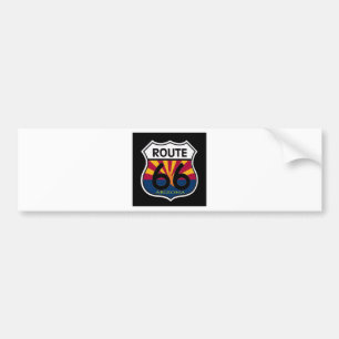 Autocollant De Voiture Bouclier de l'itinéraire 66 de drapeau de
