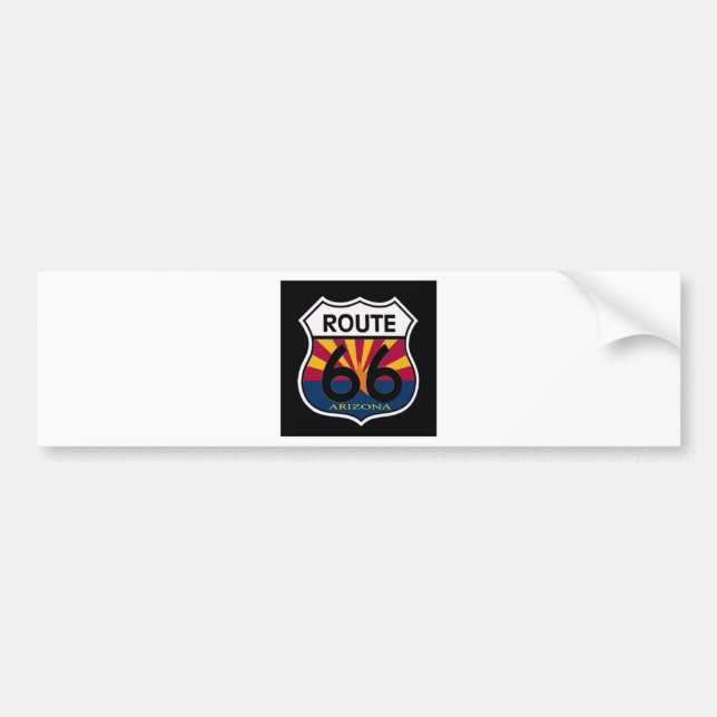 Autocollant De Voiture Bouclier de l'itinéraire 66 de drapeau de (Devant)