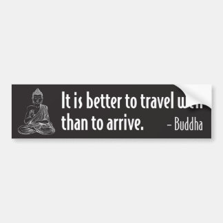 Autocollant De Voiture Bouddha Bumper Sticker - Mieux vaut bien voyager..