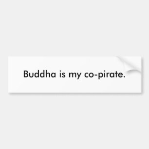 Autocollant De Voiture Bouddha est mon co-pirate.