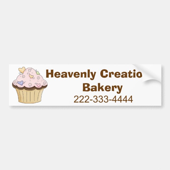 Autocollant De Voiture Boulangerie faite sur commande Bumpsticker (Devant)