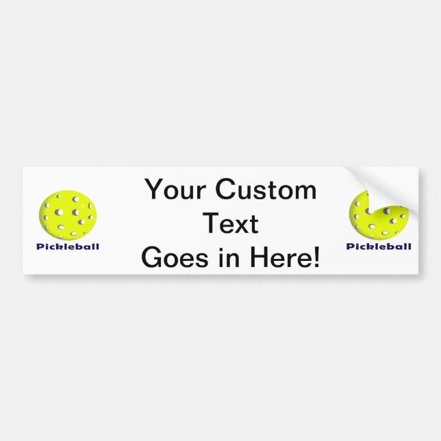 Autocollant De Voiture boule n text.png de pickleball juste (Devant)